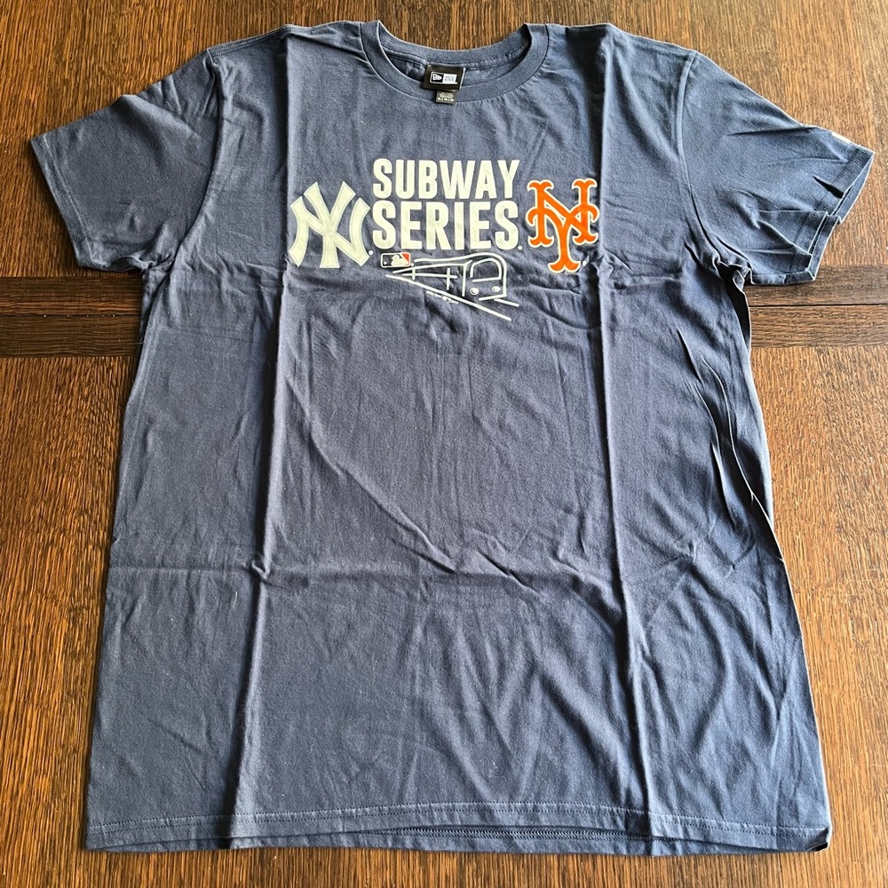 New York 2001 NWOT New Era Subway Series Blue T-Shirt XL